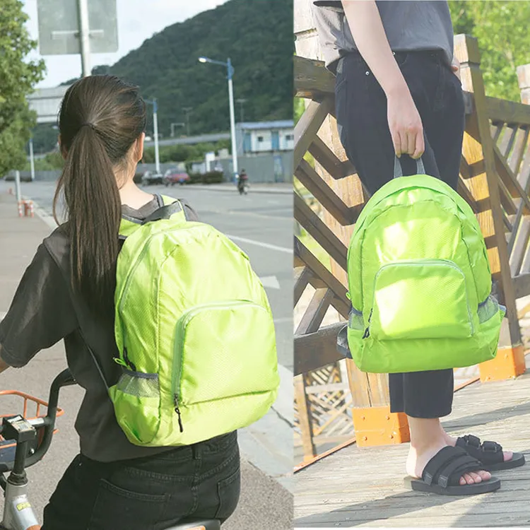 20L Large Capacity Lightweight Foldable Waterproof Backpack Factory, Custom Printed Traveling Hiking Foldable Backpack for Wholesale