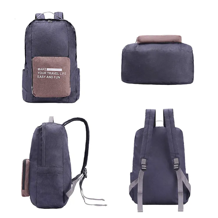 20L Large Capacity Lightweight Foldable Waterproof Backpack Factory, Custom Printed Traveling Hiking Foldable Backpack for Wholesale