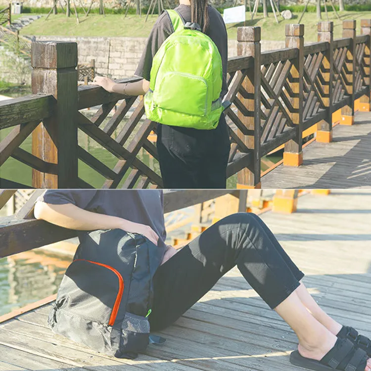 20L Large Capacity Lightweight Foldable Waterproof Backpack Factory, Custom Printed Traveling Hiking Foldable Backpack for Wholesale