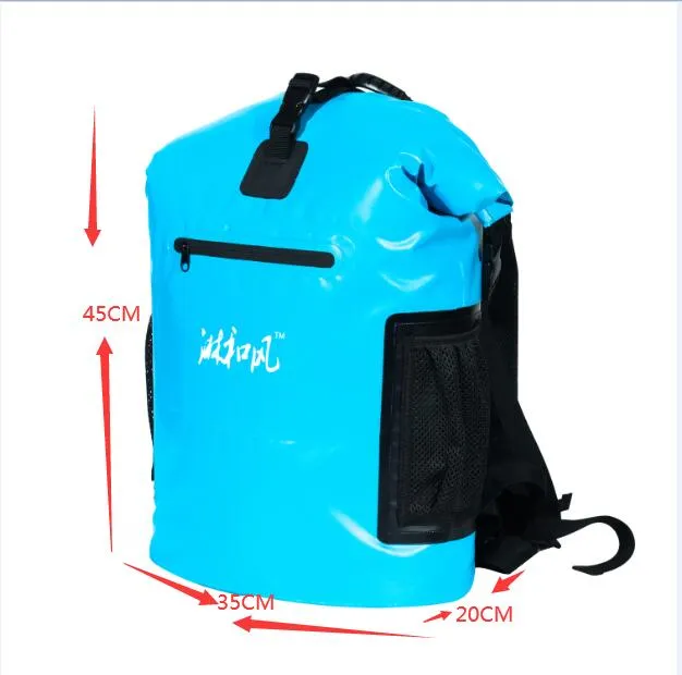 500d PVC Tarpaulin Waterproof Bag Fashion Travel Bags 35L Bag for Gym Hiking Bag Outdoor Backpack Sport Backpack for Outdoors