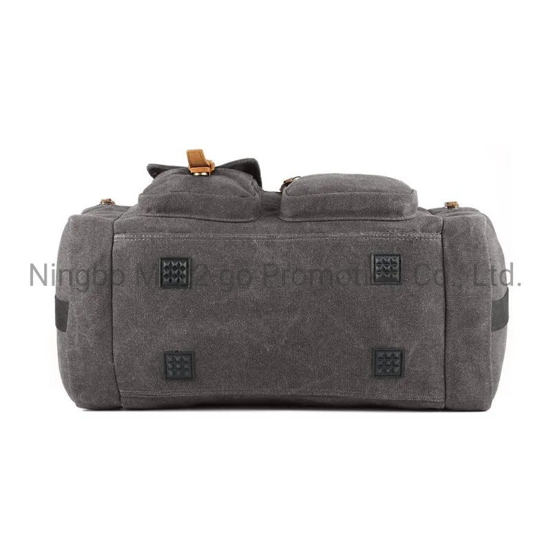 Canvas Duffle Bag for Travel, 50L Duffel Overnight Weekend Bag Sports Gym Bag for Men