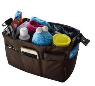 Diaper Bag Insert Organizer for Stylish Moms, Burgundy(More Color Options Available), 12 pockets, Turn Your Favorite Tote Bag into A Trendy Diaper Bag, by Mommy