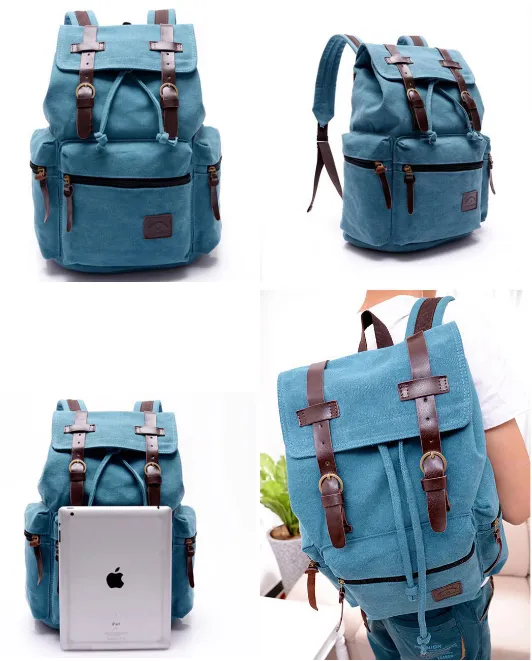 Factory Direct Selling Retro Washed Cotton Cheap Canvas Backpack Sh-15113018