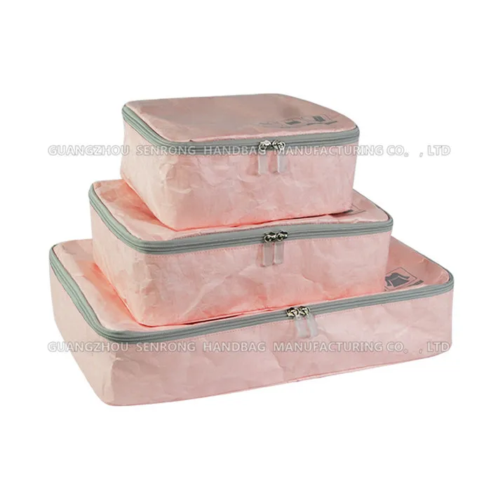 Fashionable Travel Set Overnight Bag Tyvek Set Bag Professional 4PC Set Packing Cubes for Travel