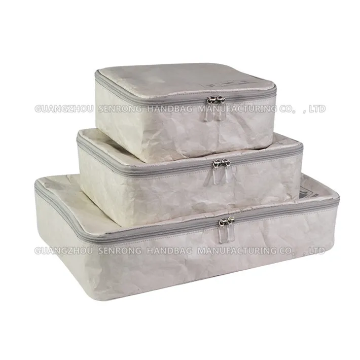 Fashionable Travel Set Overnight Bag Tyvek Set Bag Professional 4PC Set Packing Cubes for Travel