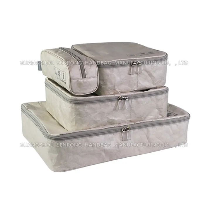 Fashionable Travel Set Overnight Bag Tyvek Set Bag Professional 4PC Set Packing Cubes for Travel