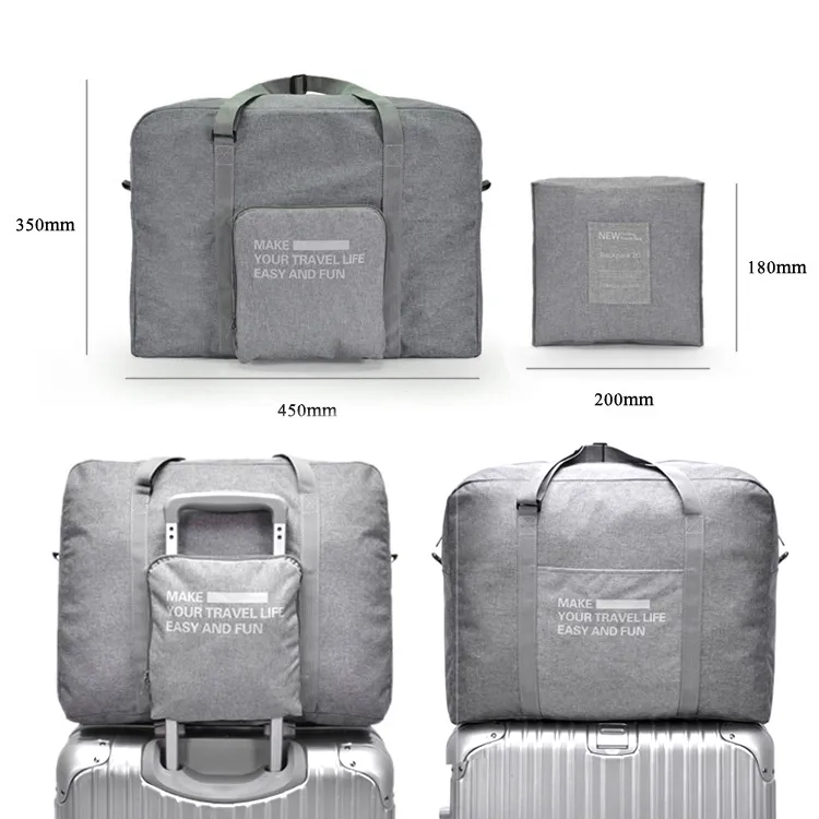 High Quality Durable Oxford Duffel Travel Baggage Bag Yellow Waterproof Foldable Luggage Packing Bag