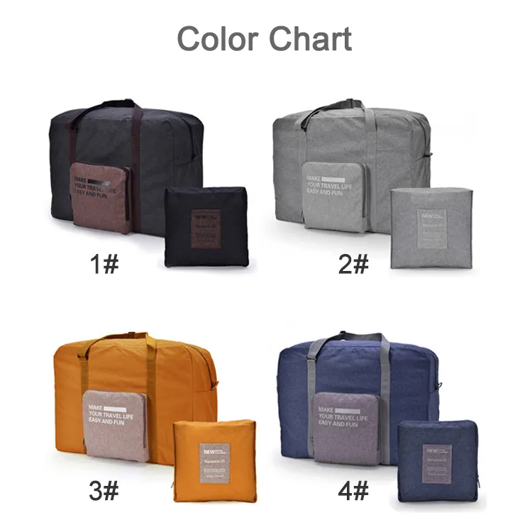 High Quality Durable Oxford Duffel Travel Baggage Bag Yellow Waterproof Foldable Luggage Packing Bag