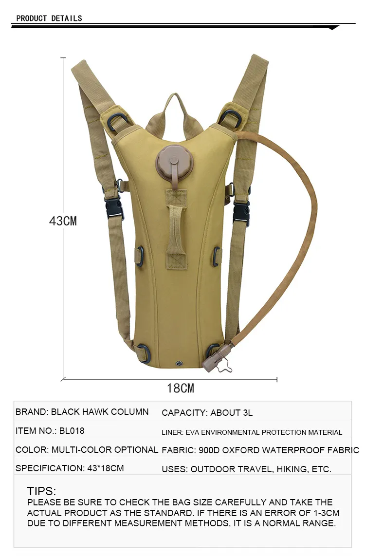 High Quality Portable Travel Water Bag Outdoor Camping