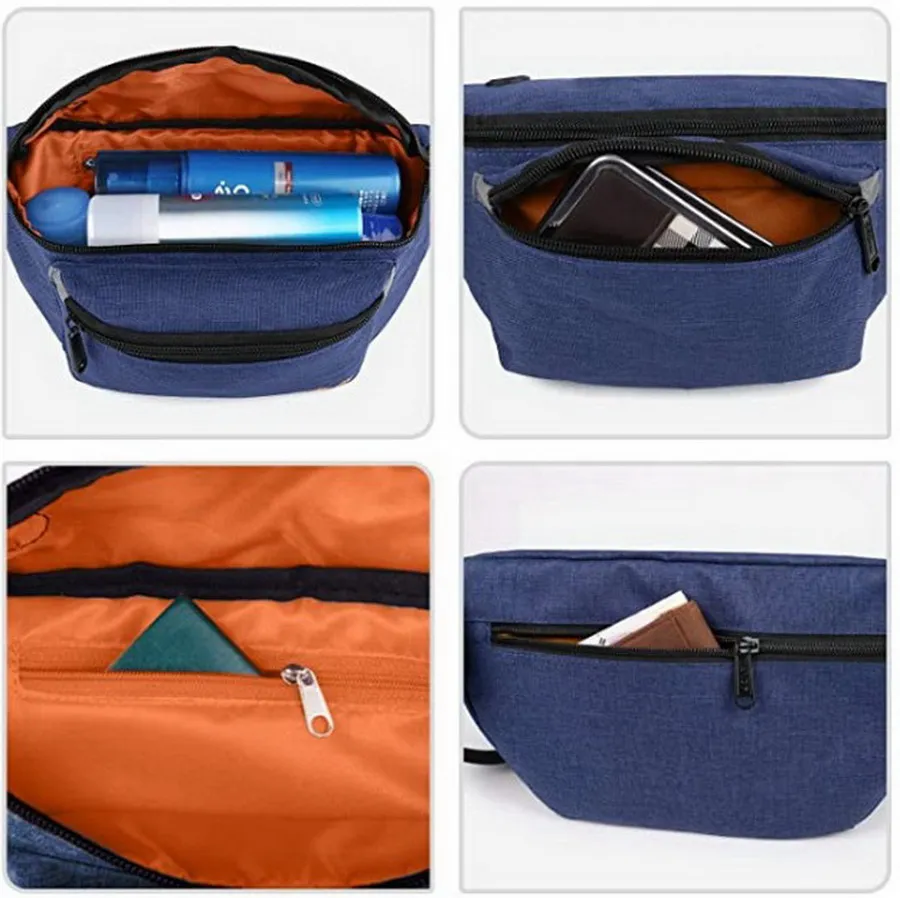 Mens Custom Logo Workout Daily Travel Chest Crossbody Bum Bag Belt Waterroof Running Sport Fanny Pack Waist Bag