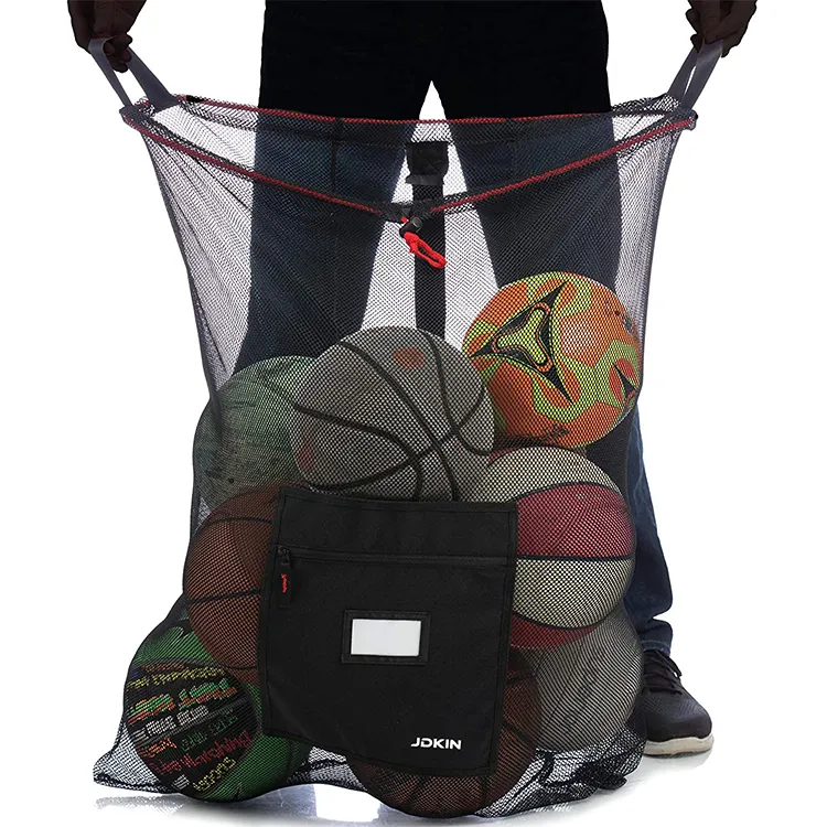 Mesh Soccer Ball Bag - Heavy Duty Drawstring Bag Hold Equipment for Sports Including Basketball, Volleyball, Baseball, Swimming