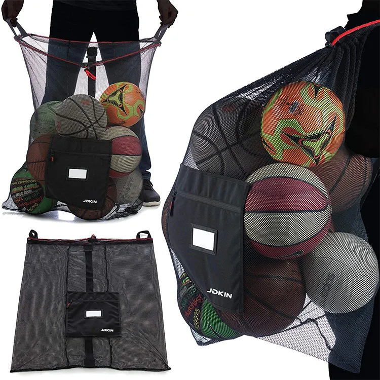 Mesh Soccer Ball Bag - Heavy Duty Drawstring Bag Hold Equipment for Sports Including Basketball, Volleyball, Baseball, Swimming