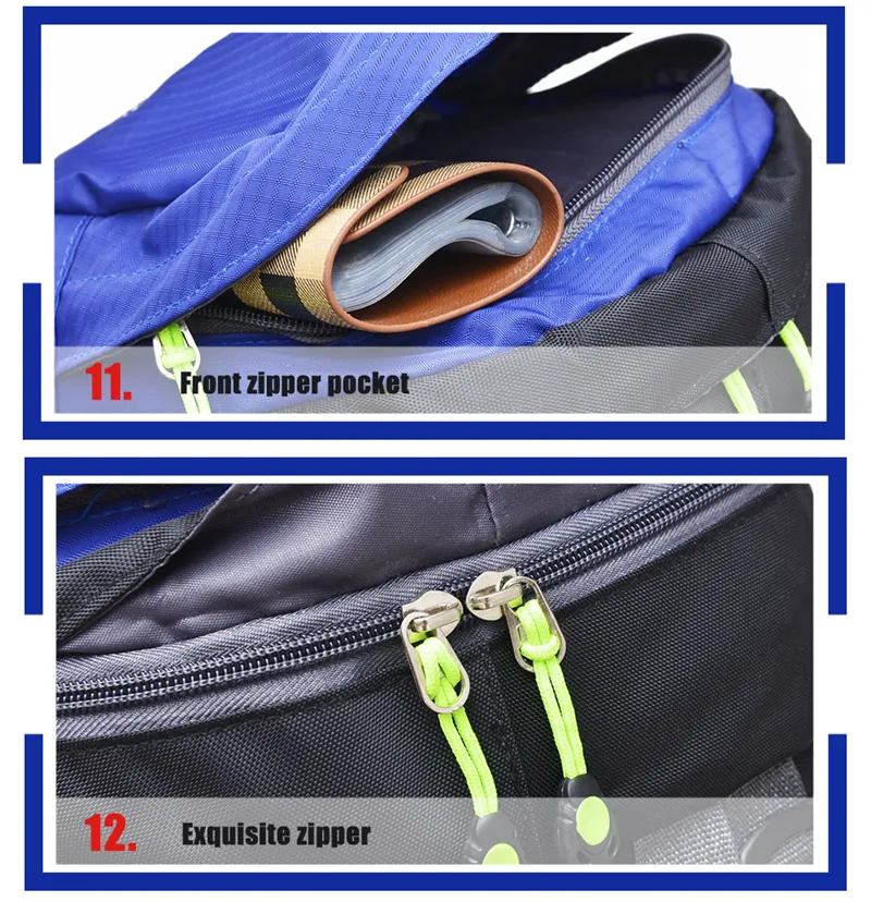 New 50L & 60L Outdoor Backpack Camping Climbing Bag Waterproof Mountaineering Hiking Backpacks Sport Bag Climbing Rucksack