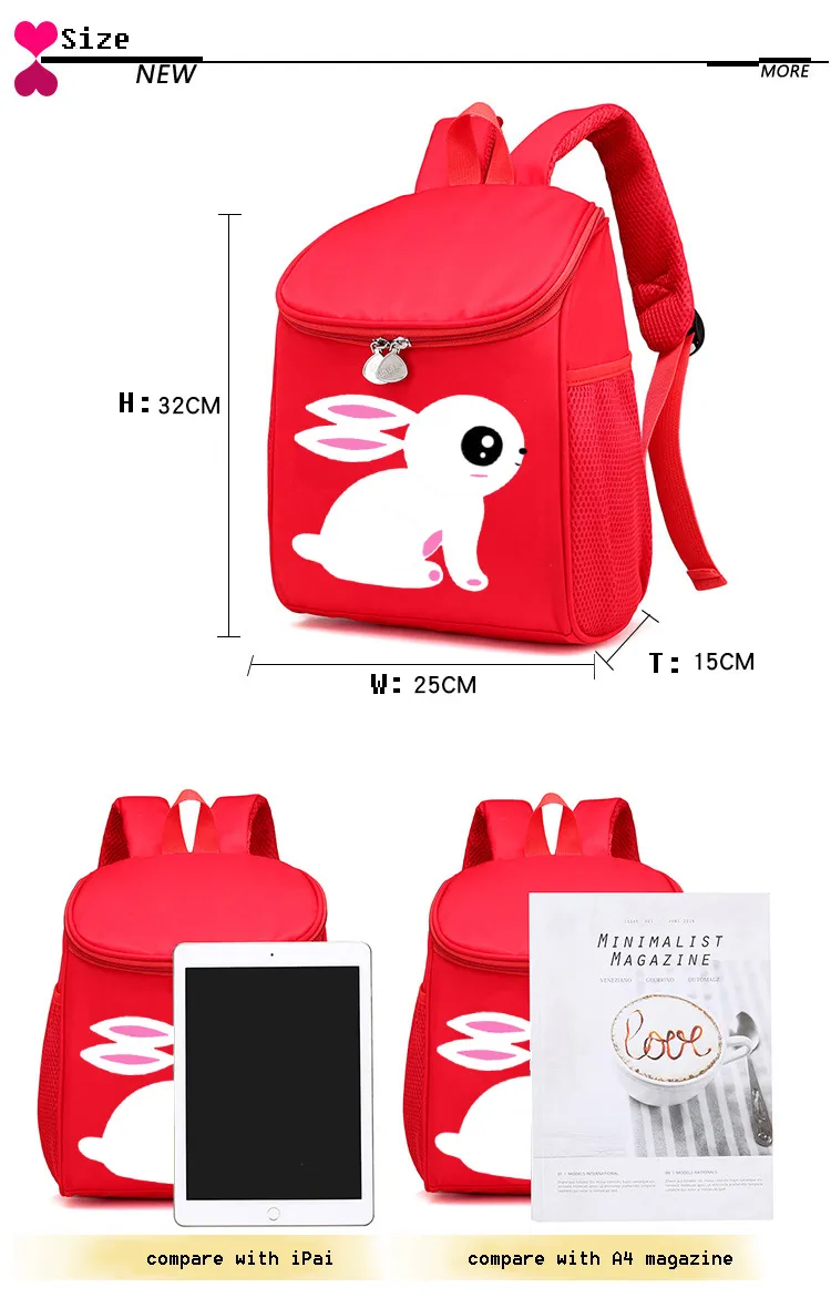 New Design Girl Child Backpack School Bag for Kindergarten Kids