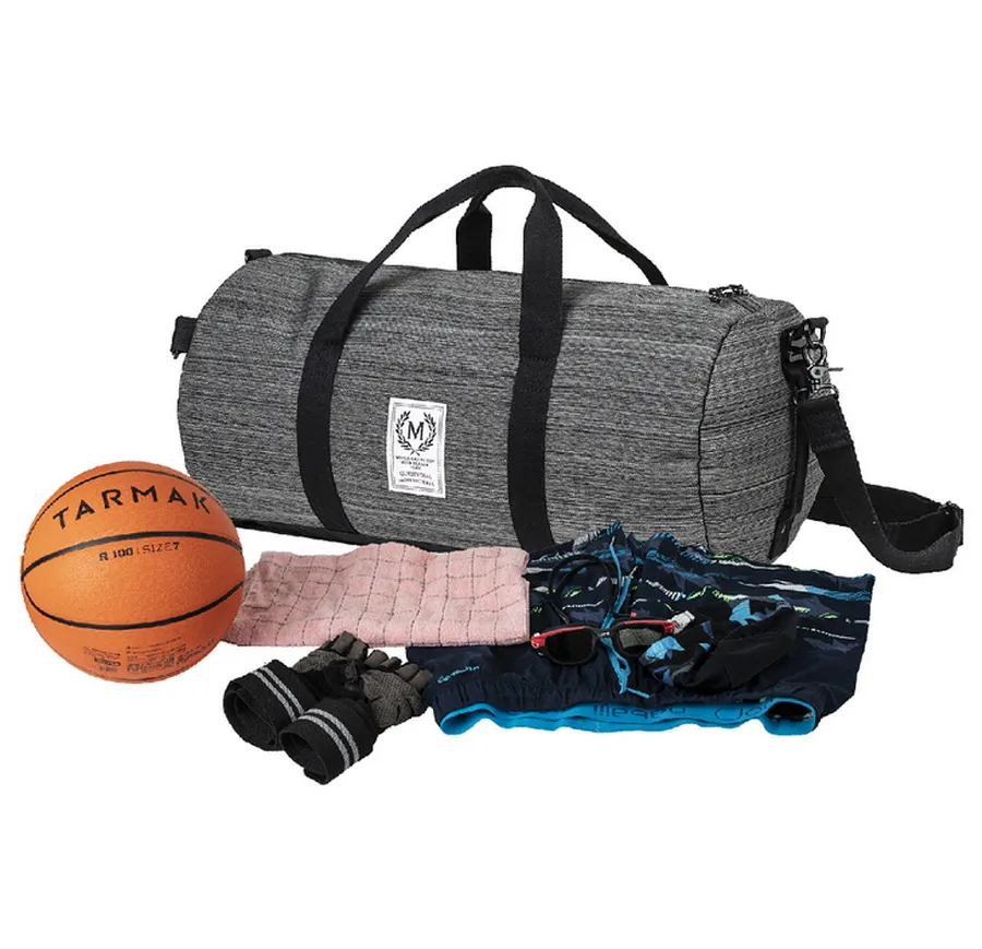 Premium Heavy Duty Cylinder Portable Men Travel Weekender Overnight Duffel Bag Gym Fitness Basketball Sport Duffle Bag Carry Handbag