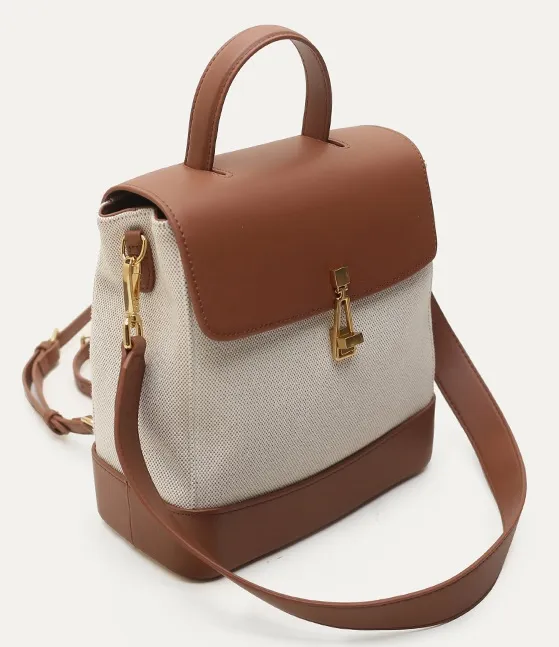 PU Straw Mixed Material Summer Autumn Fashion Women Backpack