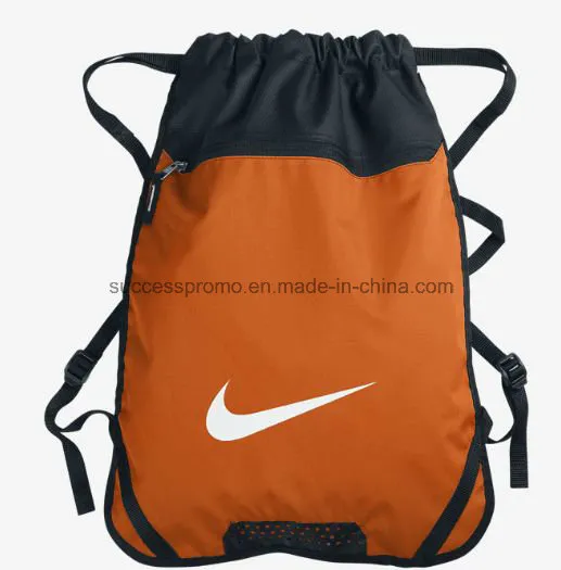 Recycled Polyester Promotion Outdoor Sport Drawstring Backpack Bag for Traveling