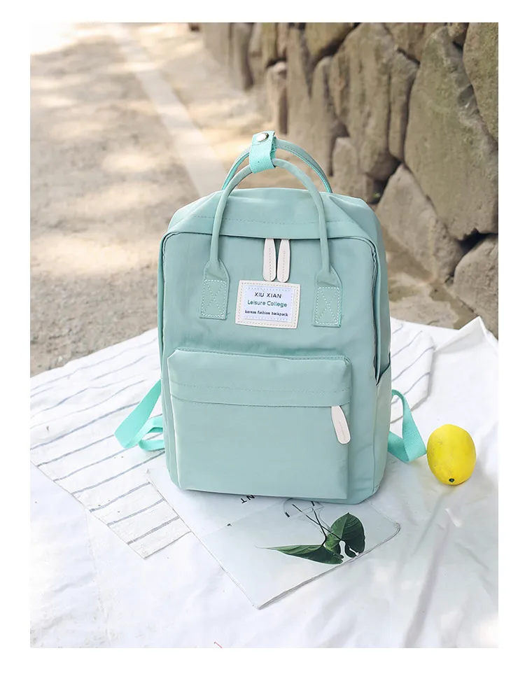 The New Korean Version of The Portable Dual-Shoulder Backpack Fashion Contrast Color Outdoor Large-Capacity Backpack