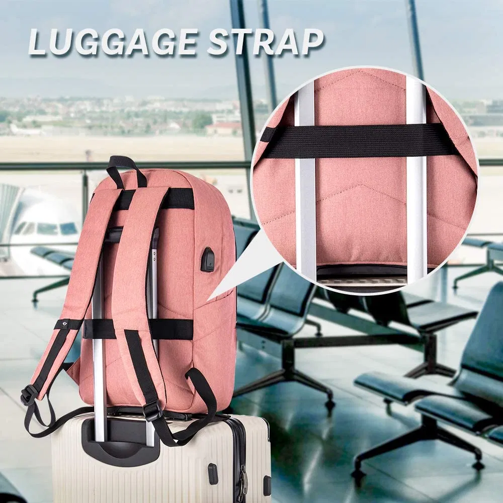 Travel Laptop Backpack Bag with USB Charging Port for Women & Men School College Students Backpack Bag Fits 15.6 Inch Laptop