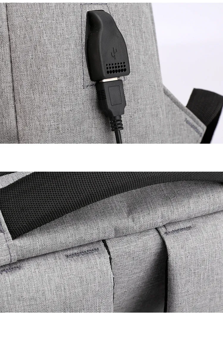 Waterproof Cotton Linen Travelling Security Anti-Theft Laptop Business Backpack