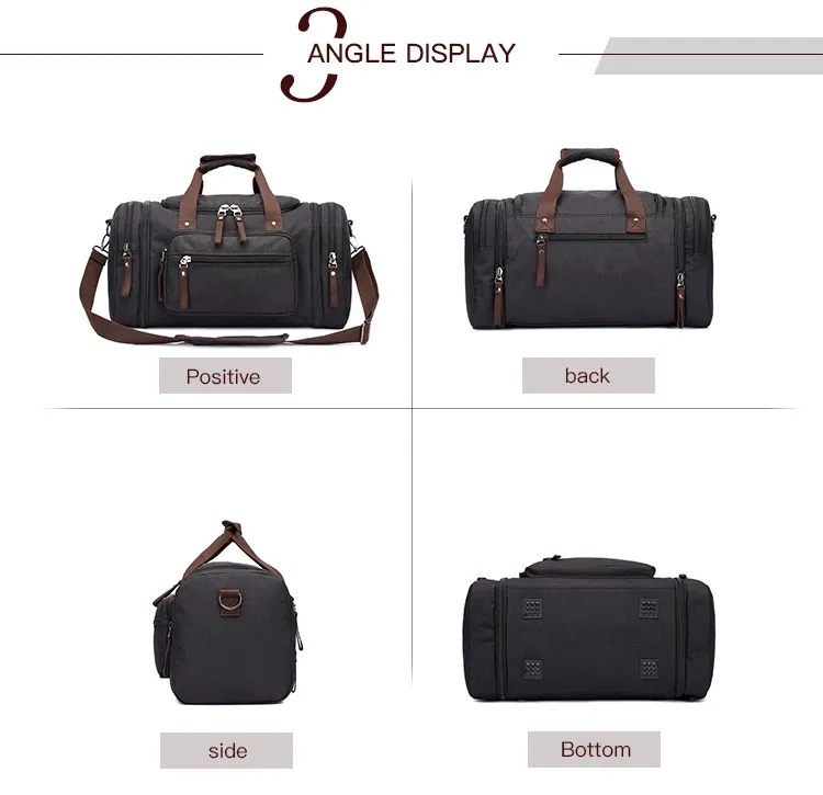 Waterproof Polyester Canvas Large Capacity Traveling Duffle Bag Handbag Luggage Bag