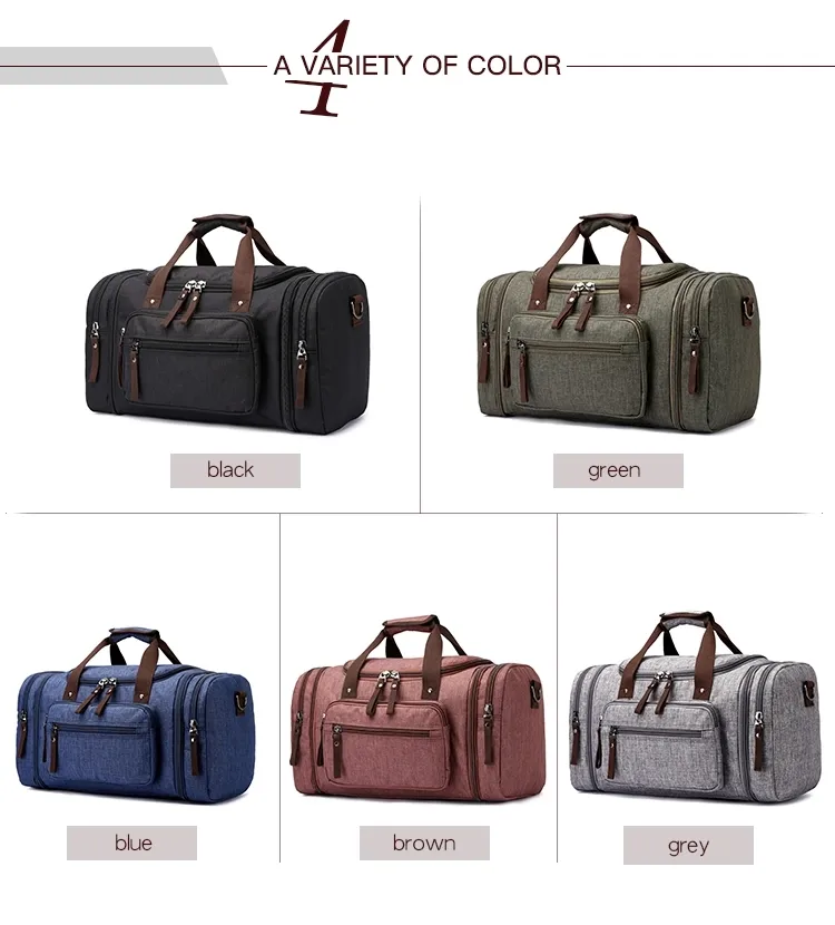 Waterproof Polyester Canvas Large Capacity Traveling Duffle Bag Handbag Luggage Bag