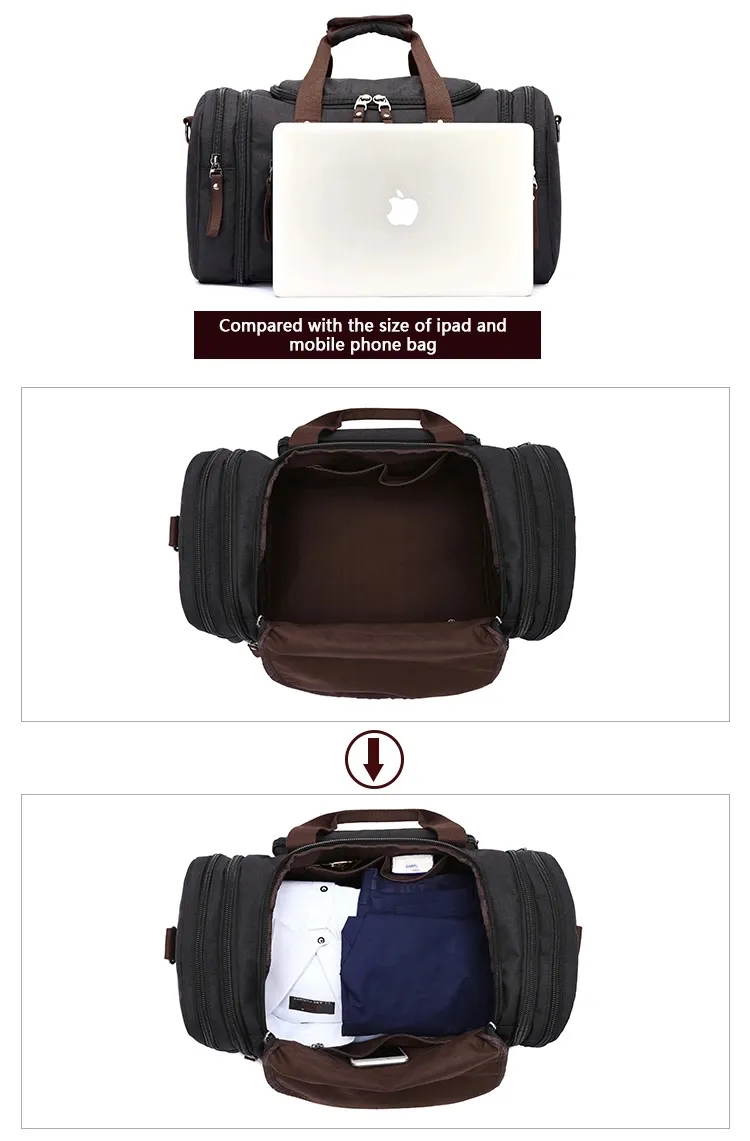 Waterproof Polyester Canvas Large Capacity Traveling Duffle Bag Handbag Luggage Bag