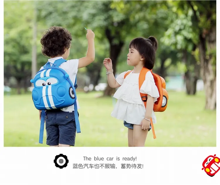 Wholesale Stylish Christmas Travel EVA 3D Kindergarten Car Children Toys School Backpack Bag